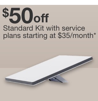 $50 off standard kit with Service plans starting at $35/month*